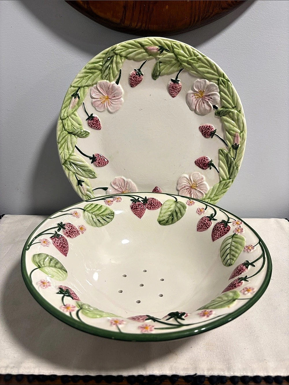 Strawberry Floral Ceramic Dinnerware Set